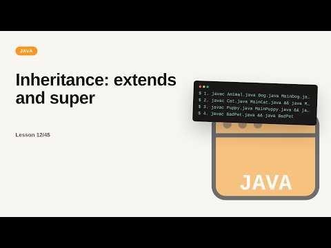 Inheritance: extends and super | Java Tutorial