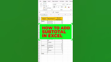 How to add subtotal in Excel tips and tricks 💯💫 #exceltips #tutorial #shortvideo #exceltricks
