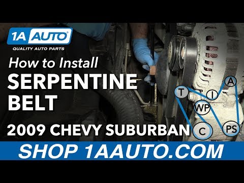 How to Replace Serpentine Belt 07-13 Chevy Suburban