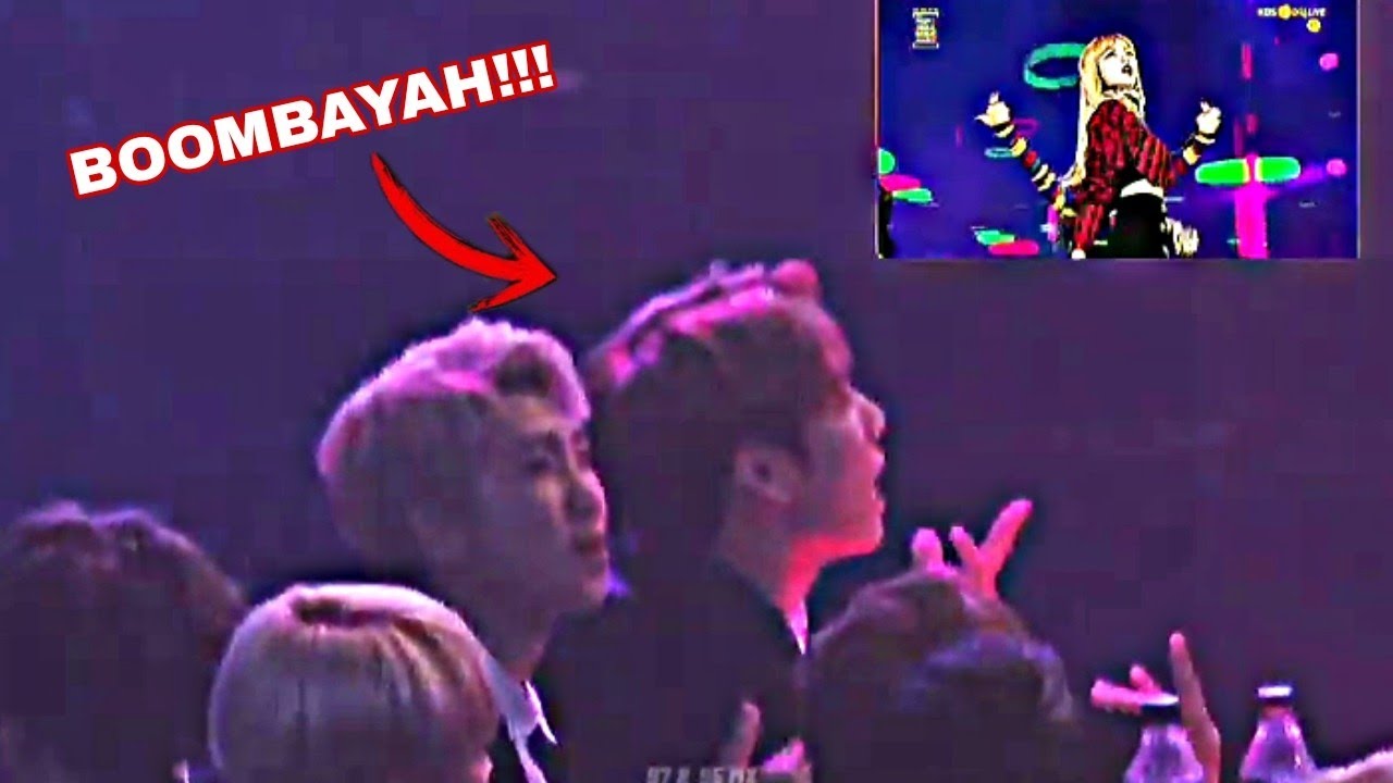 RM AND JUNGKOOK REACTION TO BLACKPINK/PLAYING WITH FIRE‐BOOMBAYAH/SMA 2017