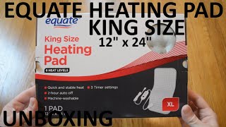 Unboxing Equate King Size Heating Pad XL With 6 Heat Levels