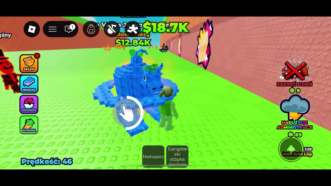 Uciekaj z brainrot przed wielkimi kawałkami drewna 