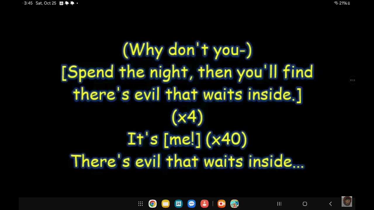 Zion Walker sings "It's me" a five nights at Freddy's song.