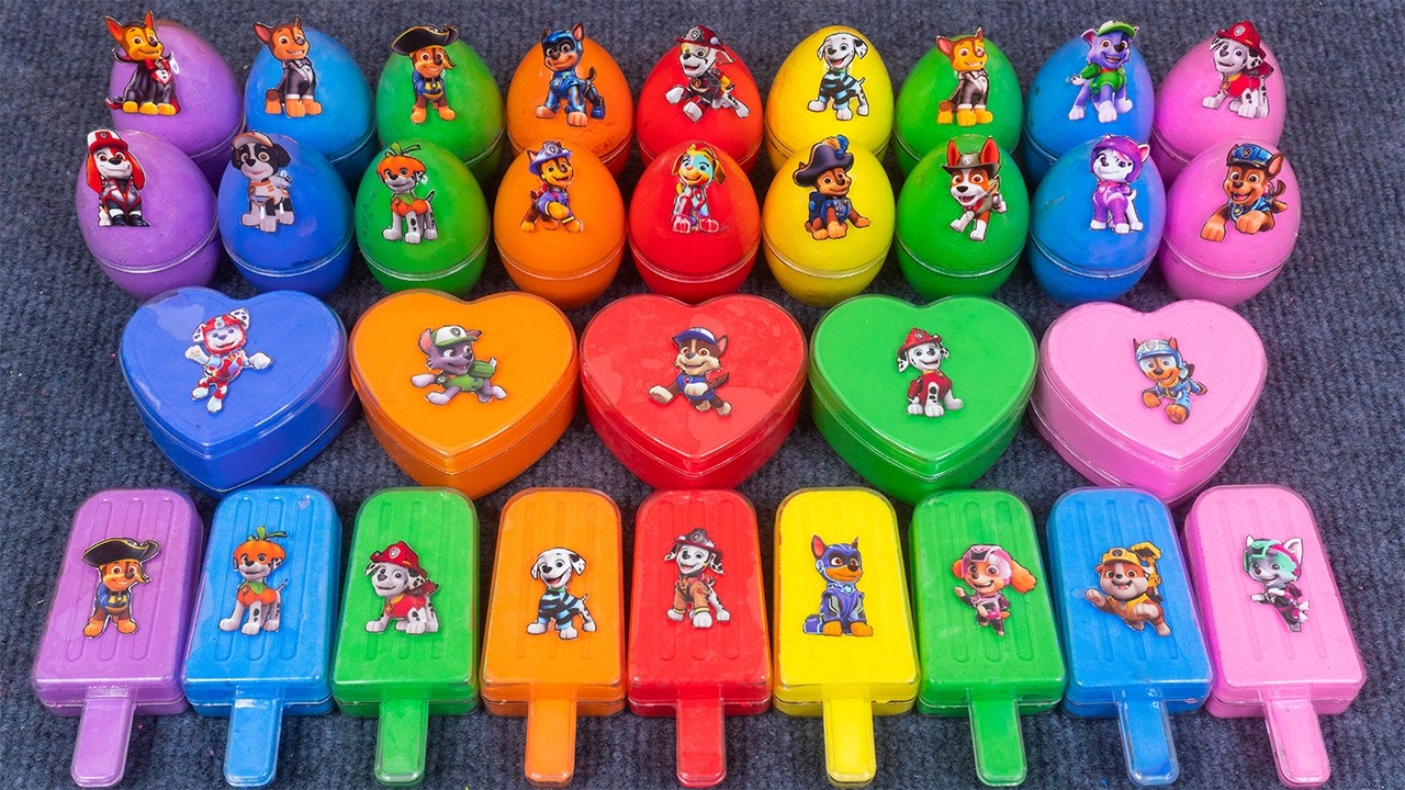 Paw Patrol Slime Party! Clay and Slime with Skye, Chase, Marshall & Friends ASMR Fun 🎉