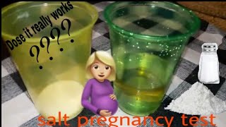DIY / Salt pregnancy test | salt | homemade salt pregnancy test | salt pregnancy test really works