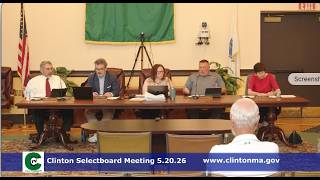 Clinton Select Board Meeting 5.20.26