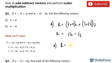 Add and subtract vectors (with scalar multiplication)