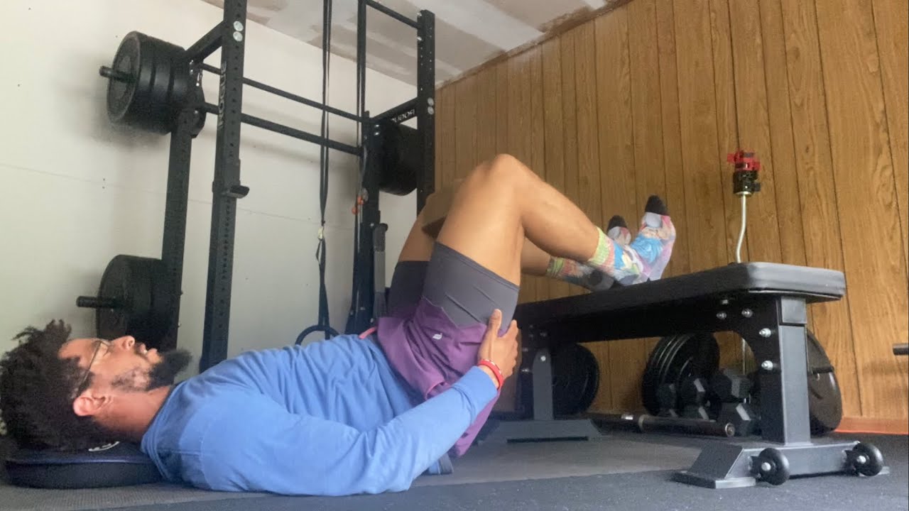 Hip External Rotation on Bench - YouTube