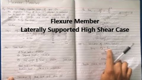 Design of Flexure Member | Laterally Supported | High Shear Case | IOE |