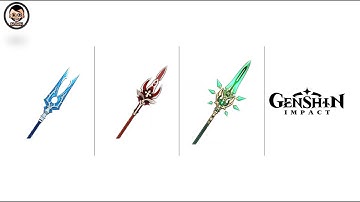 Primordial Jade Winged-Spear (R1) Vs. Deathmatch (R4) Vs. The Catch (R5) Damage Comparison | Genshin