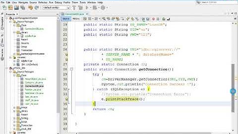 Java JDBC Tutorial:  Connect Microsoft SQL server with Java using netbeans
