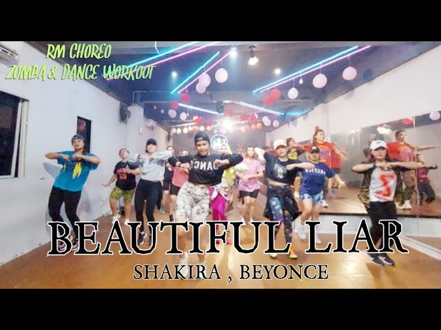 BEAUTIFUL LIAR - SHAKIRA , BEYONCE REMIX | ZUMBA & DANCE WORKOUT CHOREO | RULYA MASRAH class=