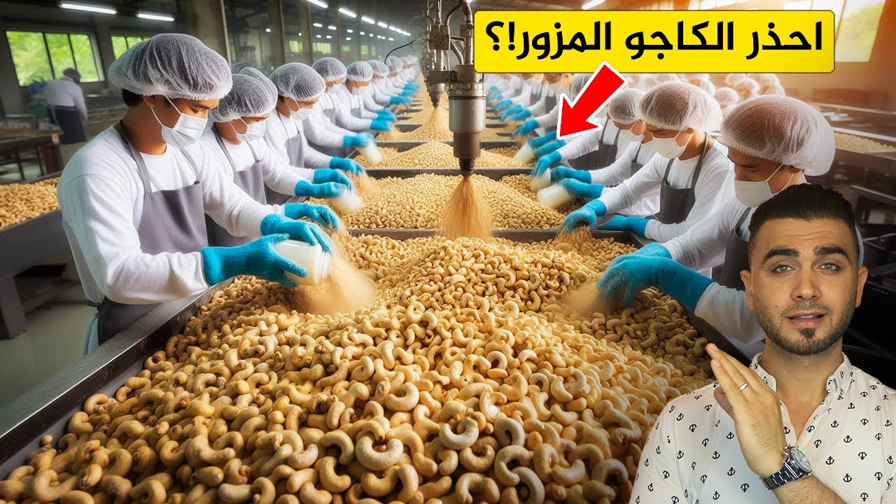 تأكد من المكسرات التي تشتريها😱 شاهد الكاجو والفستق الحلبي المزور😫 غش المكسرات بطرق غريبة!