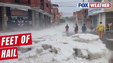 Watch: Bolivia City Walloped With Feet Of Hail During Hailstorm