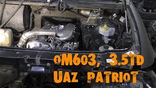 УазТех: Установка om603, 3.5TD на УАЗ Патриот, с КПП Даймос, ЧАСТЬ 1