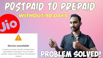 Jio Postpaid to prepaid 90 days problem  solved! 😶‍🌫️💯|Tamil|2023|@techmasterIND  #jio#postpaid#tech