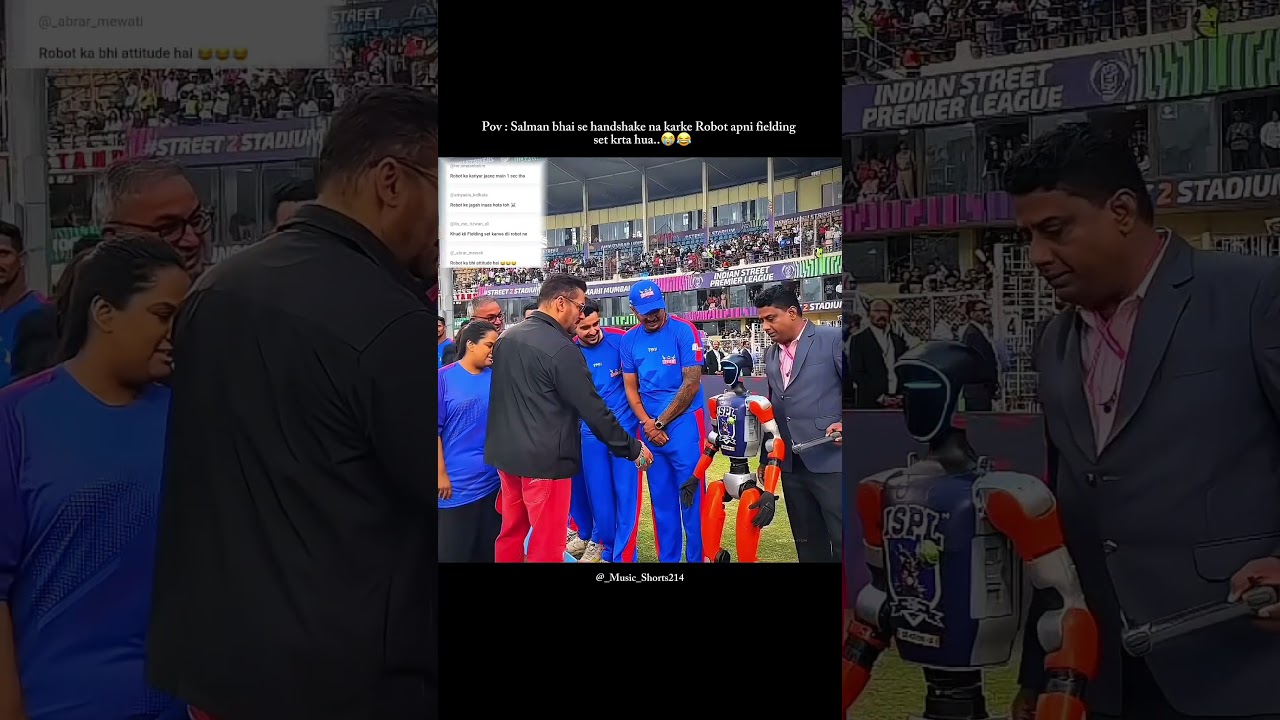 Shukr hai Robot ne last mein hath mila liya wrna..😂😭 #salmankhan #shorts #shortsfeed #ytshorts