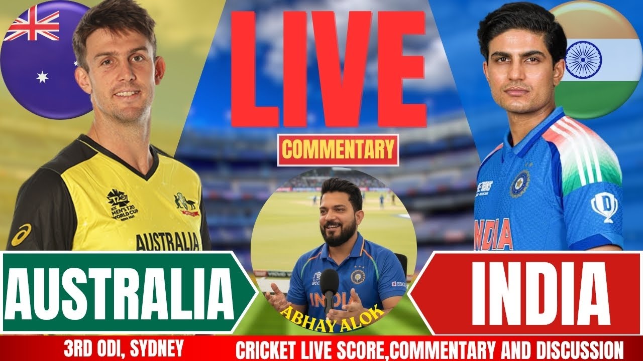 India vs Australia | 3nd ODI Match | Live Cricket Score & Commentary | IND vs AUS