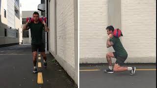 Power Bag Walking Lunges