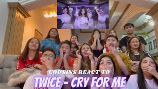 COUSINS REACT TO TWICE 'CRY FOR ME' Choreography - 2