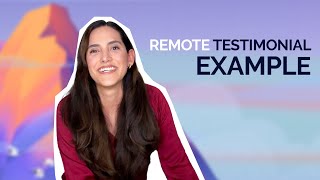 Client Testimonial Example | Remote Testimonial Video