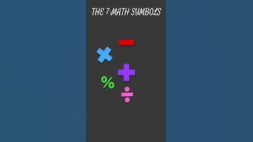 The 7 symbols of math.
