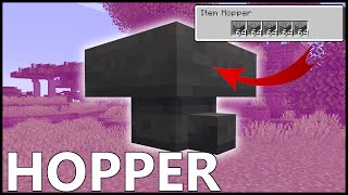 How To Use The HOPPER In MINECRAFT