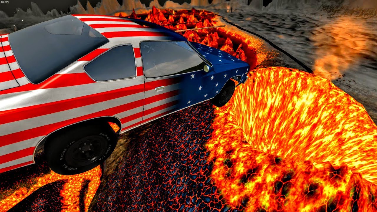 Jumping in Volcano - BeamNG.Drive