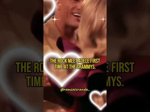 The Rock meet Adele first time at the Grammys #rock #adele #hollywood #grammys #shortvideo #reels