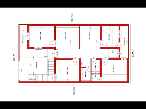 30x56 west facing house plan 3BHK west face house plan 