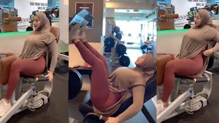 Hijab Style Try On Legging Gym Olah Raga Wanita Doble Xl