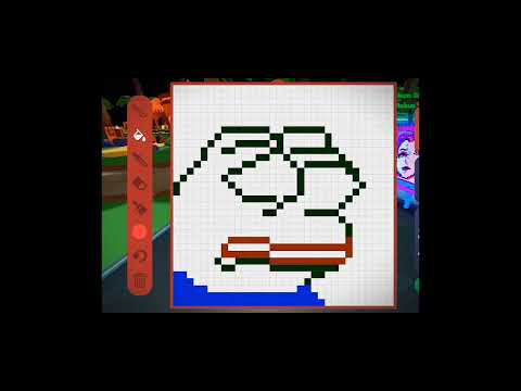 How to Draw Crying Frog Meme on Starving Artist * Pixel Art Tutorial* 🐸