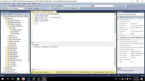 Cara membuat database di Ms. SQL server 2014