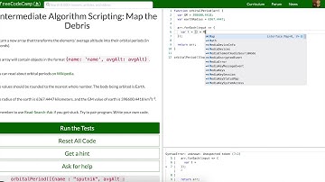 Lets Play Free Code Camp Intermediate Algorithm Scripting: Map the Debris