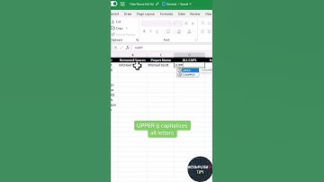 Trim Upper Lower Proper function in excel