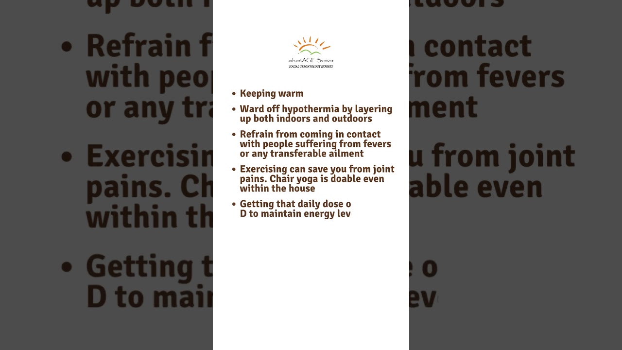 Winter care tips for senior citizens