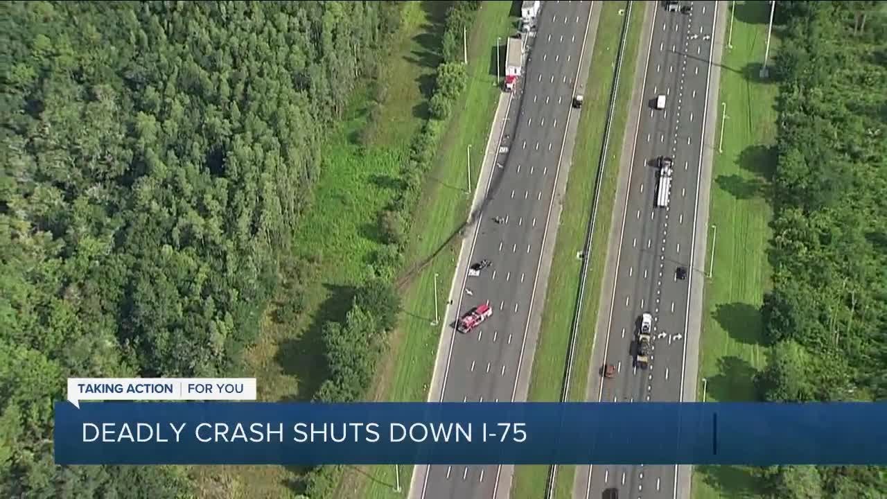 Deadly crash shuts down I-75 southbound at Bruce B. Downs Thursday ...