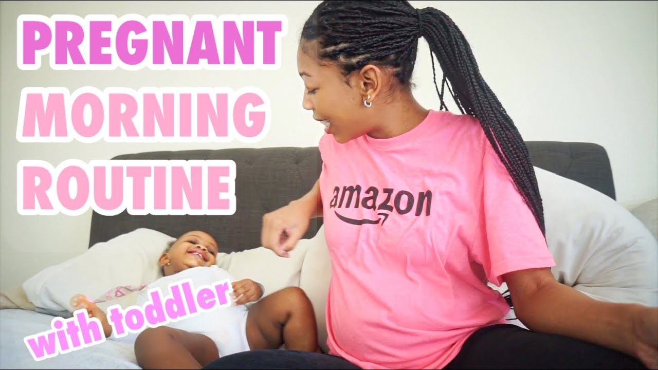 PREGNANT MORNING ROUTINE 2020 | with a toddler | 6 months pregnant