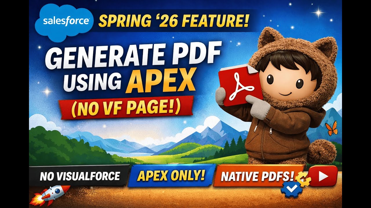 🚀 Новая функция Salesforce Spring ’26 | Создание PDF-файлов с помощью Apex (без страниц Visualfor...