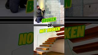 Broken Vs. Not-Broken Tempered Glass Staircase: Vote For Your Favorite! #Shorts