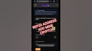 Mine Crypto wallet address add to withdrawal package successfully