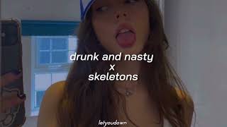 drunk and nasty x skeletons // tiktok version (sped up) Resimi