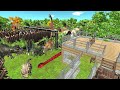 Dinosaur camping Part 7. Let's create a terrace and shower room! | Animal Revolt Battle Simulator