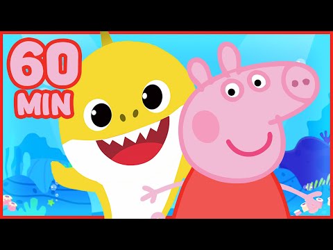 Peppa Pig - Baby Shark (Cover) 1 Hour Non-Stop