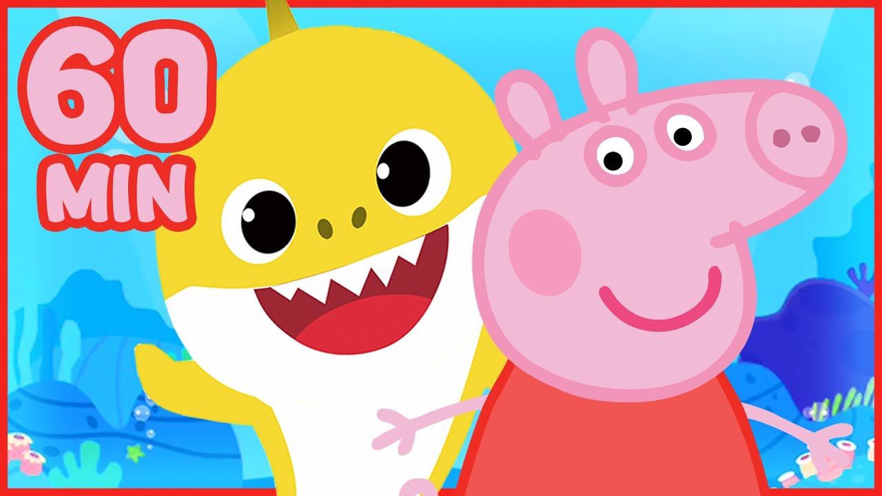 Peppa Pig - Baby Shark (Cover) 1 Hour Non-Stop