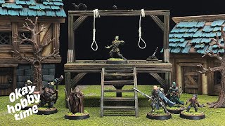 Making a MINIATURE medieval gallows for D&D and more | Crafted Campaign: Part 2