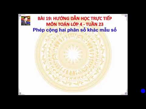 Cộng hai phân số khác mẫu số