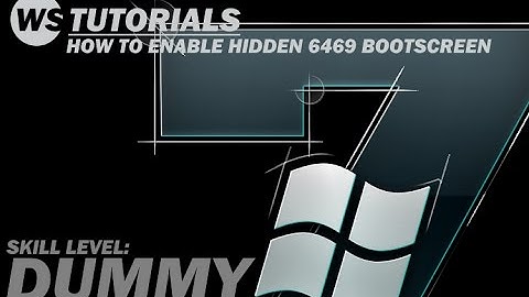 WEATHERSTUDIOS TUTORIAL: Enabling the Hidden Bootscreen in Windows 7 Build 6469
