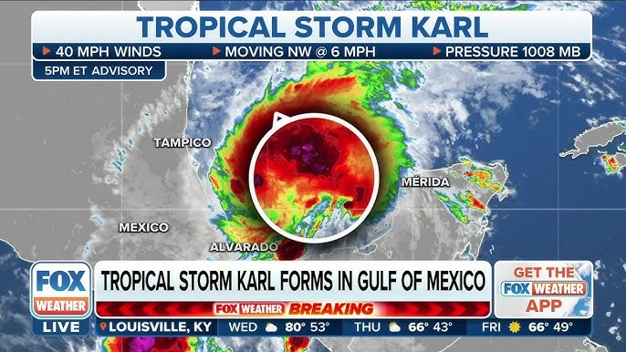 Tropical Storm Karl Develops in the Bay of Campeche - LCRA - Energy, Water,  Community