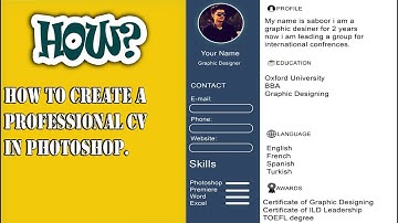 How to Create a CV/RESUME in Photoshop | Photoshop Tutorial